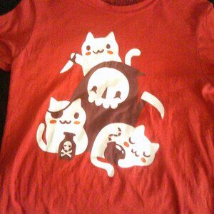 Mens Small Multi Cat T Shirt-Good Condition